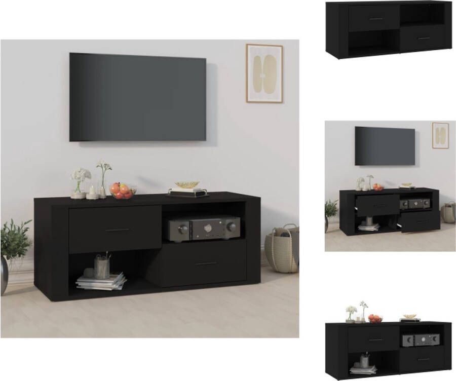 vidaXL TV-kast Klassiek 100 x 35 x 40 cm zwart Kast