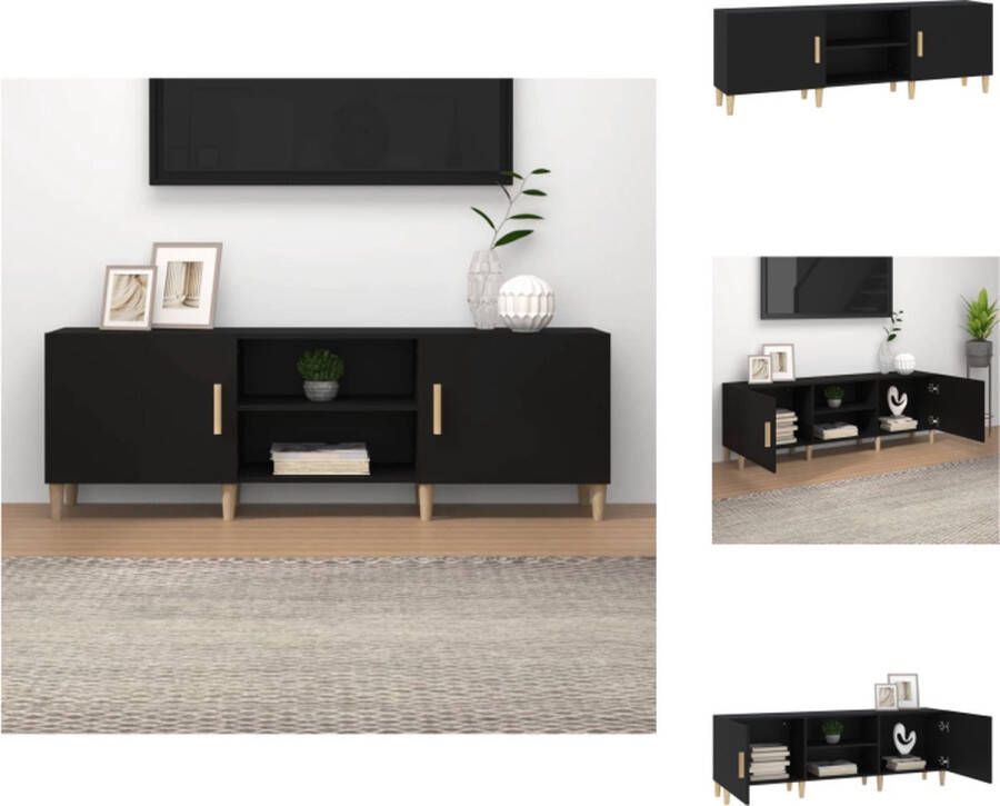 vidaXL TV-kast Klassiek 150 x 30 x 50 cm Zwart Kast