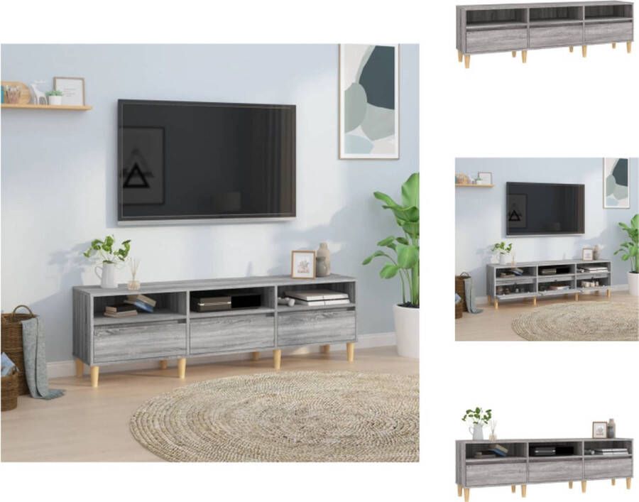 vidaXL Tv-kast Klassiek Grijs Sonoma Eiken 150 x 30 x 44.5 cm Duurzaam materiaal Kast