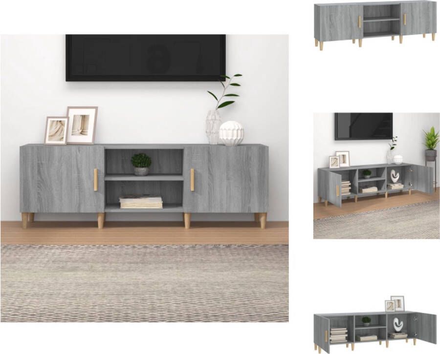 vidaXL TV-Kast Klassiek Grijs Sonoma Eiken 150 x 30 x 50 cm Kast