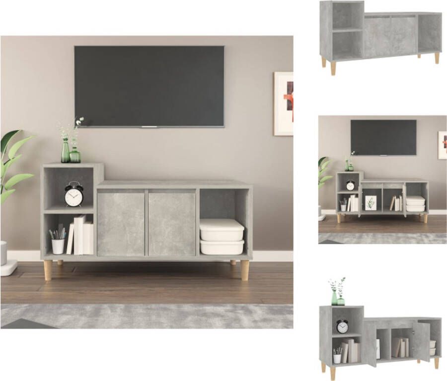 VidaXL -Tv-meubel-100x35x55-cm-bewerkt-hout-betongrijs