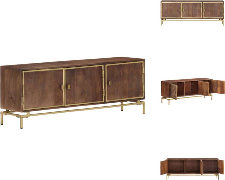 VidaXL Tv-kast Tv-kasten Televisiekast Televisiekasten Tv-meubel 120x30x46 cm massief mangohout