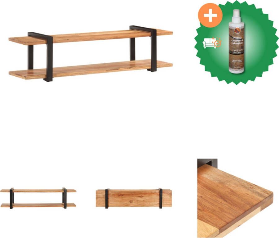 VidaXL TV-kast Massief acaciahout 160 x 40 x 40 cm Industriële stijl Kast Inclusief Houtreiniger en verfrisser
