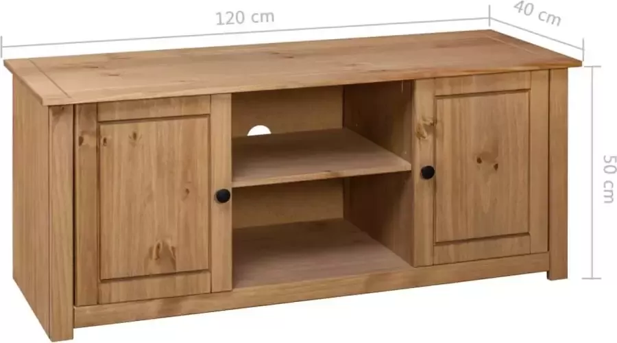 VidaXL -Tv-kast-Panama-Range-120x40x50-cm-massief-grenenhout