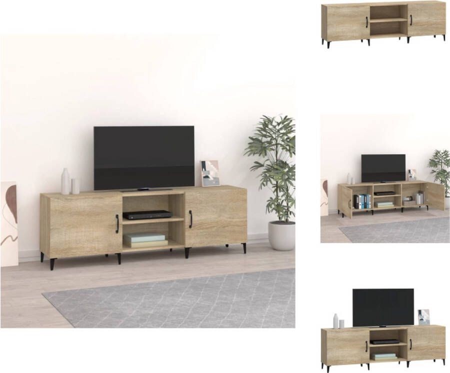VidaXL Tv-kast Tv-kasten Tv-meubel Hifi-meubel Tv-meubel 150x30x50 cm bewerkt hout sonoma eikenkleurig