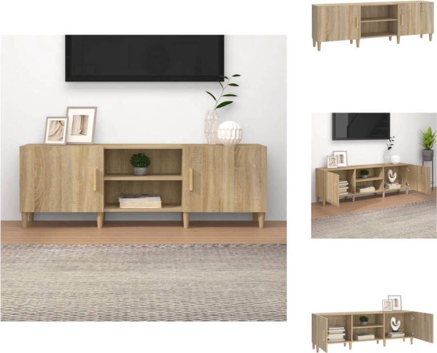 VidaXL Tv-kast Tv-kasten Tv-meubel Hifi-meubel Tv-meubel 150x30x50 cm bewerkt hout sonoma eikenkleurig - Foto 3