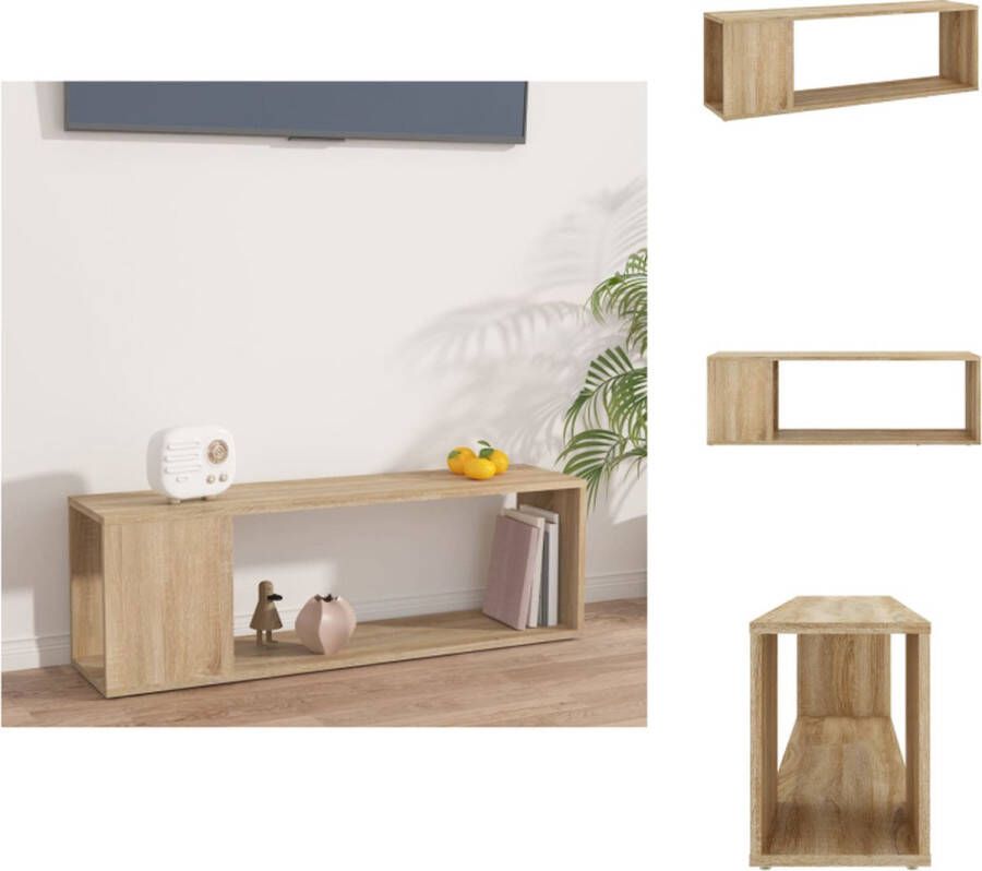 VidaXL Tv-meubel Tv-meubels Tv Meubel Tv Meubels Tv-meubel 100x24x32 cm bewerkt hout sonoma eikenkleurig