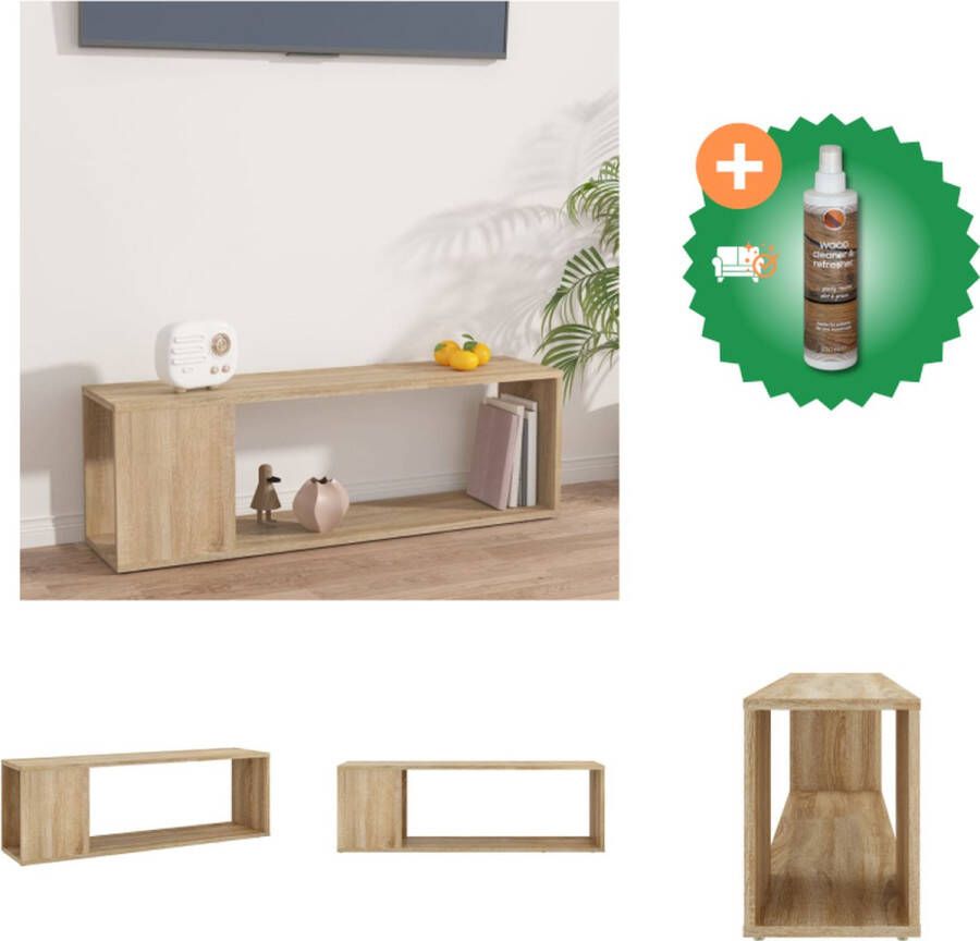VidaXL TV-kast tv-meubel Afmetingen- 100 x 24 x 32 cm Kleur- sonoma eiken Kast Inclusief Houtreiniger en verfrisser