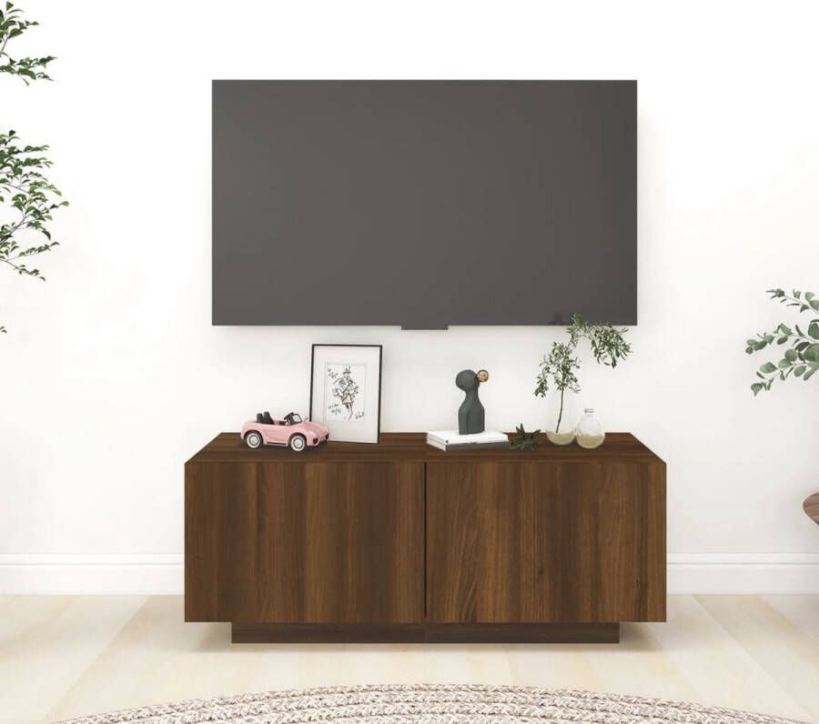 VidaXL Tv-meubel 100 x 35 x 40 cm Bruineiken Kast