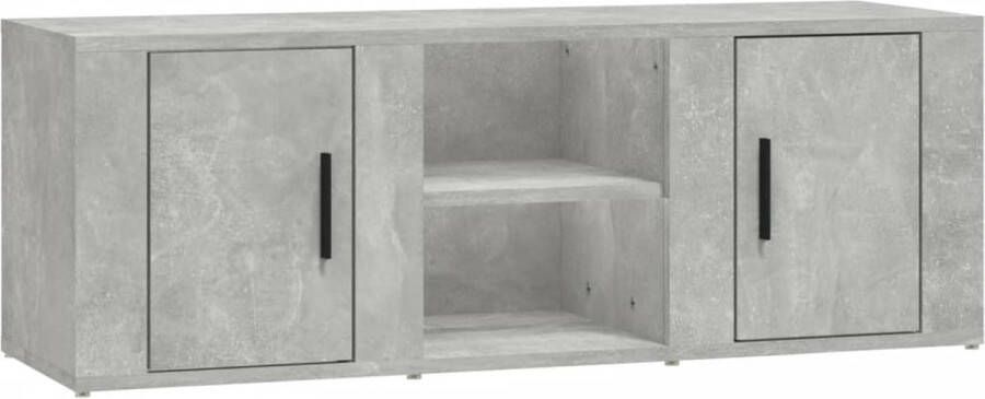 VidaXL -Tv-meubel-100x31 5x35-cm-bewerkt-hout-betongrijs - Foto 1