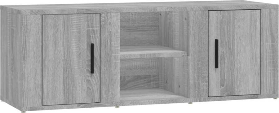 VidaXL -Tv-meubel-100x31 5x35-cm-bewerkt-hout-grijs-sonoma-eikenkleurig - Foto 1