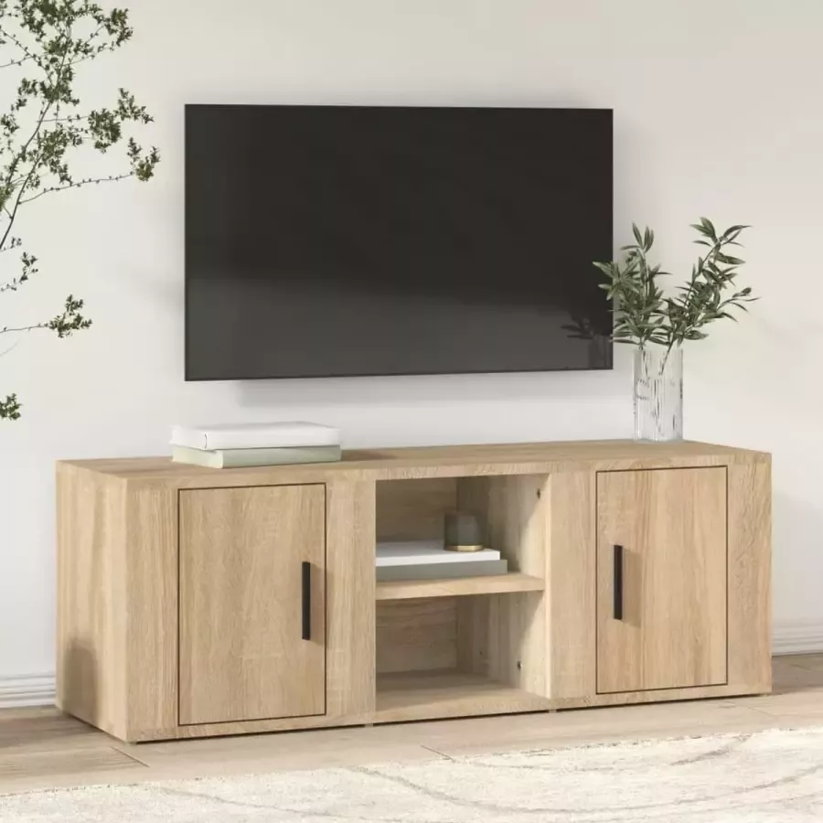 VidaXL -Tv-meubel-100x31 5x35-cm-bewerkt-hout-sonoma-eikenkleurig - Foto 2