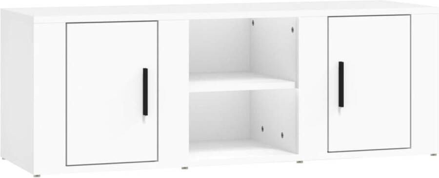VidaXL -Tv-meubel-100x31 5x35-cm-bewerkt-hout-wit - Foto 3