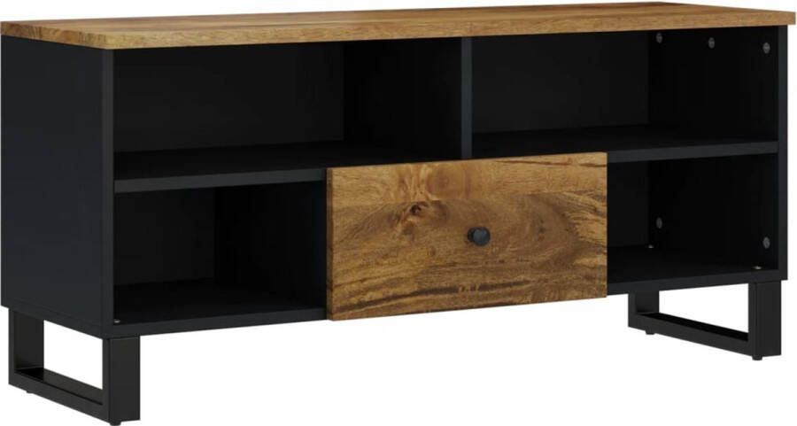 VidaXL -Tv-meubel-100x33x46-cm-massief-mangohout-en-bewerkt-hout