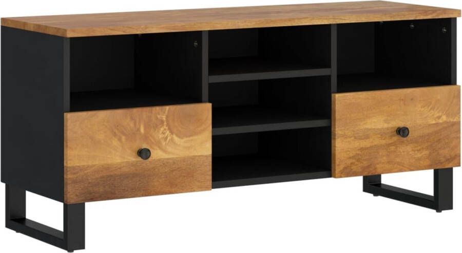 VidaXL -Tv-meubel-100x33x46-cm-massief-mangohout-en-bewerkt-hout