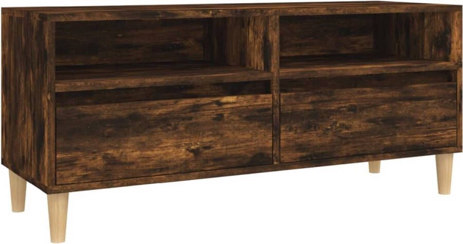 VidaXL -Tv-meubel-100x34 5x44 5-cm-bewerkt-hout-gerookt-eikenkleurig - Foto 2