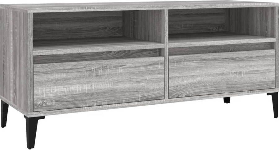 VidaXL -Tv-meubel-100x34 5x44 5-cm-bewerkt-hout-grijs-sonoma-eikenkleur - Foto 2
