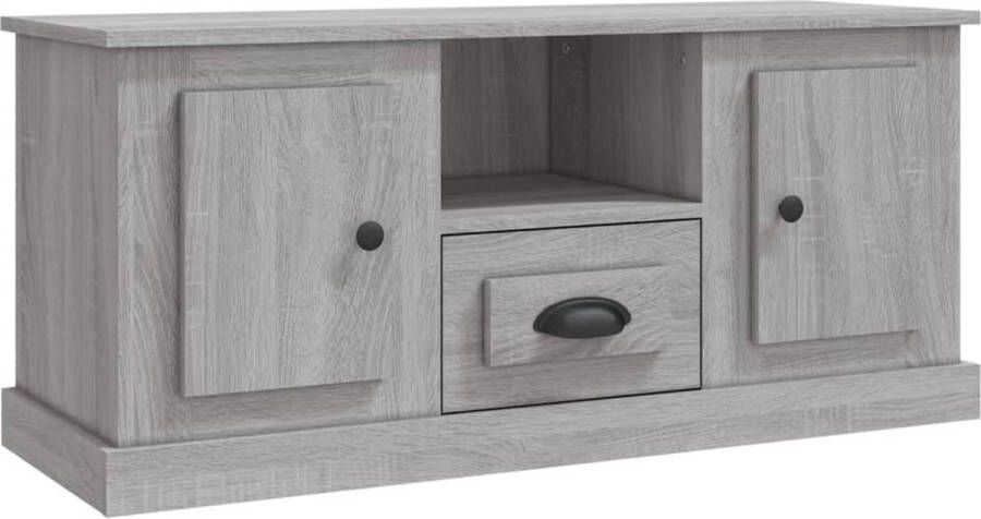 VidaXL Tv-meubel 100x35 5x45 cm Grijs Sonoma Eiken Tv Meubel Tv Kast Salontafel Houten Meubels Grijze Meubels Media Kast Entertainment Center Woonkamer Meubilair Sonoma Eiken