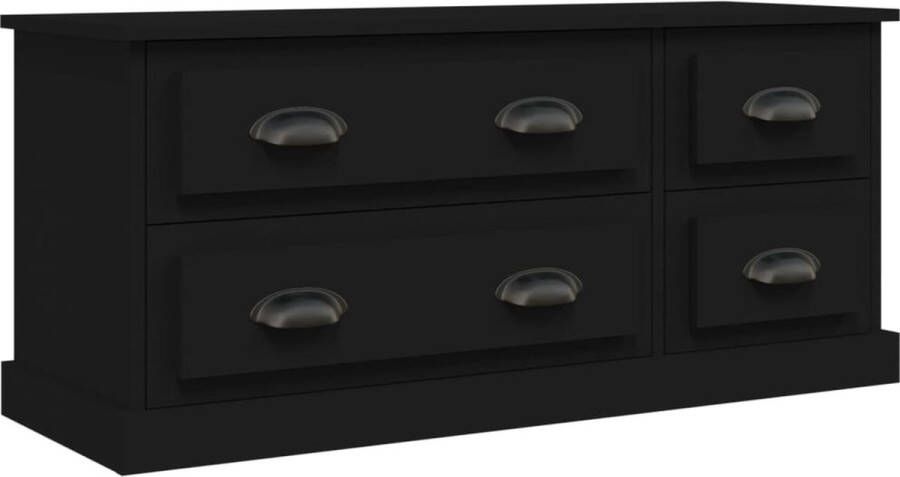 VidaXL Tv-meubel 100x35 5x45 cm Zwart Tv Kast Tv Meubels Media Kast Salontafel Houten Tv Stand Zwarte Tv Kast