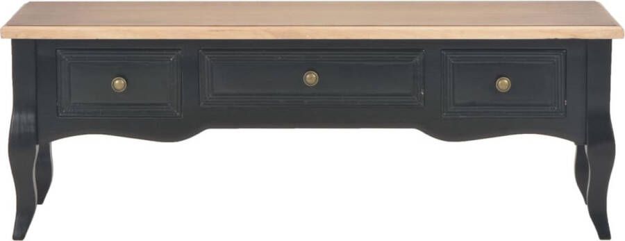 VidaXL -Tv-meubel-100x35x35-cm-hout-zwart - Foto 1