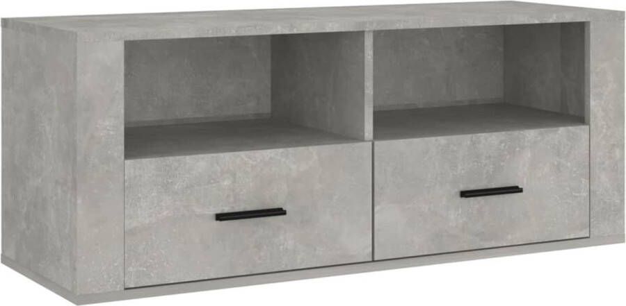 VidaXL -Tv-meubel-100x35x40-cm-bewerkt-hout-betongrijs - Foto 6