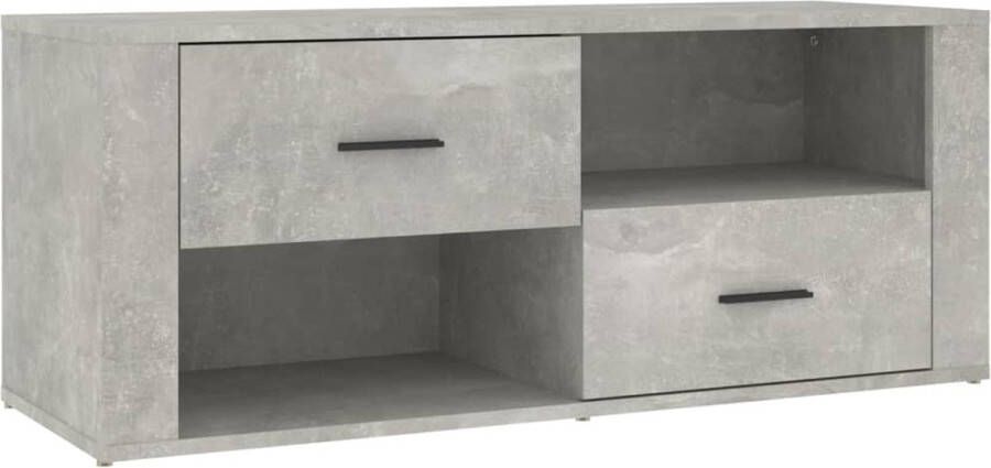 VidaXL -Tv-meubel-100x35x40-cm-bewerkt-hout-betongrijs - Foto 7