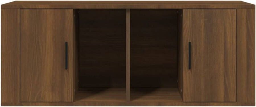 VidaXL -Tv-meubel-100x35x40-cm-bewerkt-hout-bruineikenkleurig - Foto 4