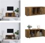 VidaXL Tv-meubel 100x35x40 cm bewerkt hout gerookt eikenkleurig Tv-kast Tv-kasten Tv-meubel Met LED-verlichting - Thumbnail 1