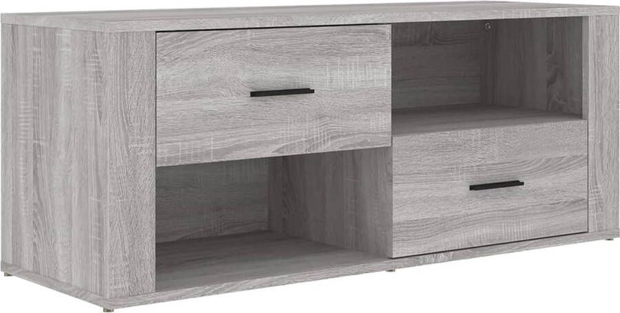 VidaXL -Tv-meubel-100x35x40-cm-bewerkt-hout-grijs-sonoma-eikenkleurig - Foto 2