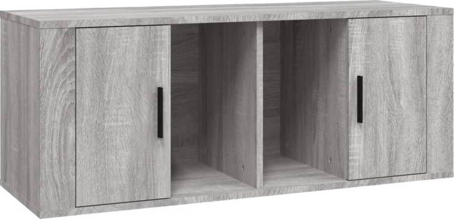 VidaXL -Tv-meubel-100x35x40-cm-bewerkt-hout-grijs-sonoma-eikenkleurig - Foto 2