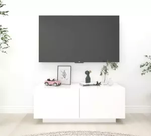 VidaXL Tv-meubel 100x35x40 cm bewerkt hout wit