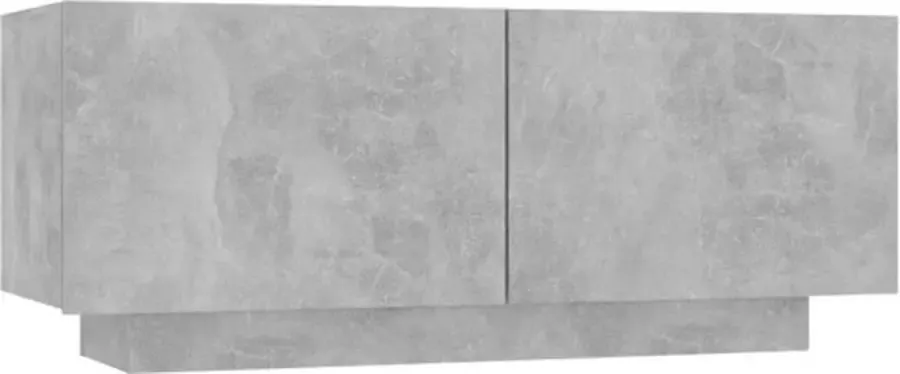 VidaXL Nachtkastje 100x35x40 cm bewerkt hout betongrijs - Foto 5