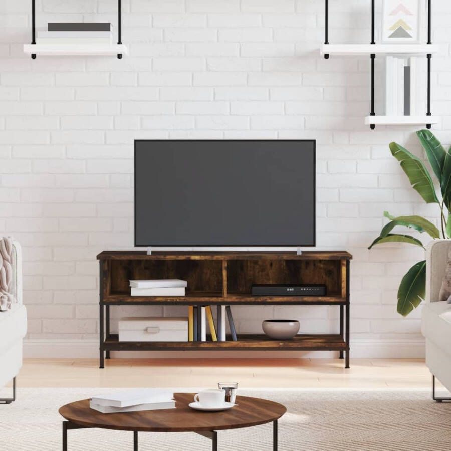 VidaXL -Tv-meubel-100x35x45-cm-bewerkt-hout-gerookt-eikenkleurig - Foto 2