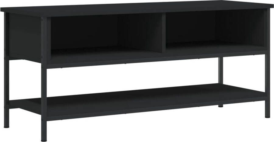 VidaXL -Tv-meubel-100x35x45-cm-bewerkt-hout-zwart - Foto 1