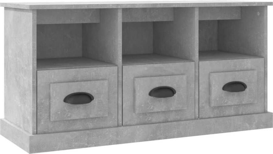 VidaXL -Tv-meubel-100x35x50-cm-bewerkt-hout-betongrijs - Foto 2