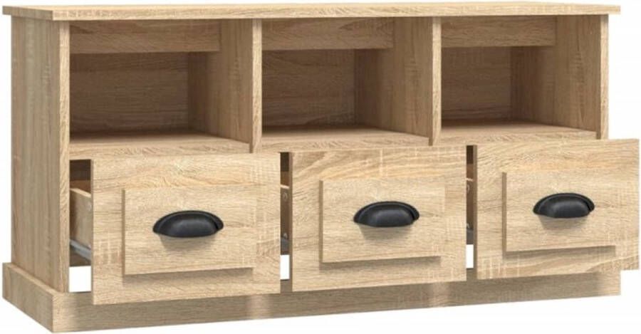 VidaXL -Tv-meubel-100x35x50-cm-bewerkt-hout-sonoma-eikenkleurig - Foto 3