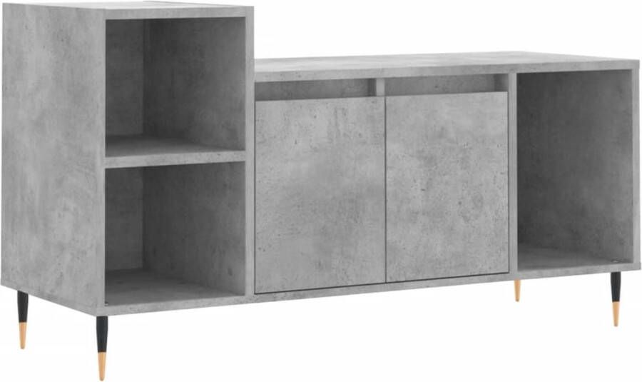 VidaXL -Tv-meubel-100x35x55-cm-bewerkt-hout-betongrijs - Foto 5