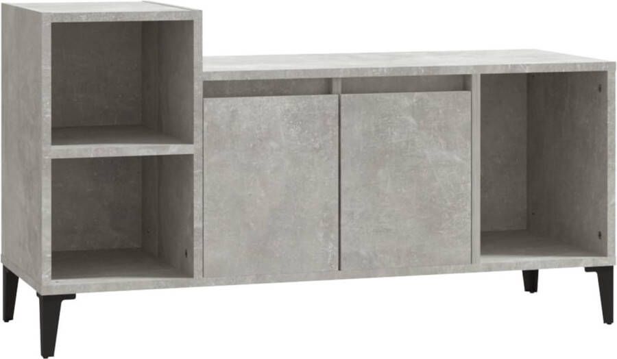 VidaXL -Tv-meubel-100x35x55-cm-bewerkt-hout-betongrijs - Foto 2