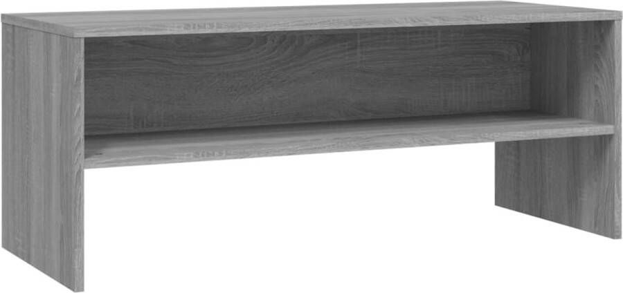 VidaXL -Tv-meubel-100x40x40-cm-bewerkt-hout-grijs-sonoma-eikenkleurig - Foto 2