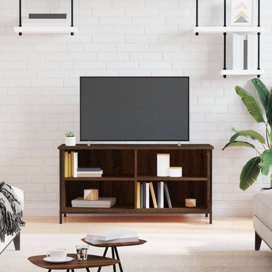 VidaXL -Tv-meubel-100x40x50-cm-bewerkt-hout-bruineikenkleurig - Foto 3
