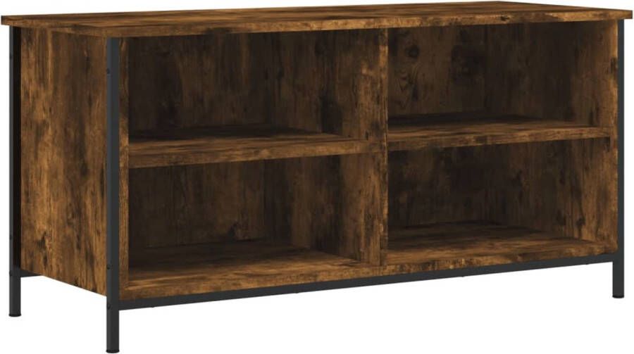 VidaXL Tv-meubel 100x40x50 cm Gerookt eiken Tv Kast Houten Tv Stand Tv Meubel Media Kast Salontafel Bruine Tv Kast Vintage Tv Kast