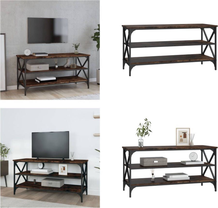 VidaXL -Tv-meubel-100x40x50-cm-bewerkt-hout-bruineikenkleurig