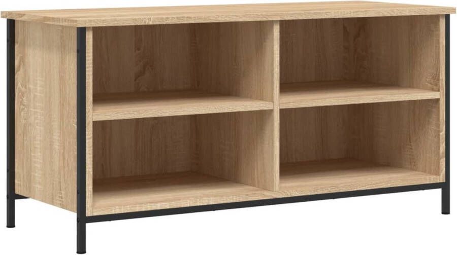 VidaXL -Tv-meubel-100x40x50-cm-bewerkt-hout-sonoma-eikenkleurig - Foto 2