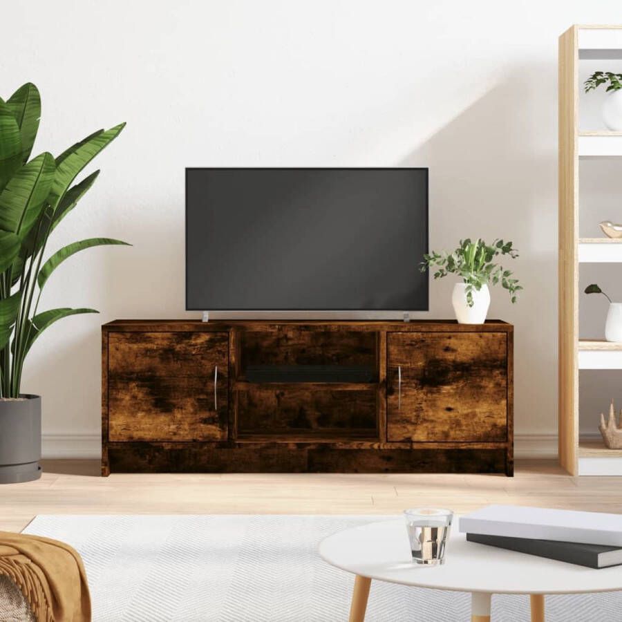 VidaXL -Tv-meubel-102x30x37 5-cm-bewerkt-hout-gerookt-eikenkleurig - Foto 3