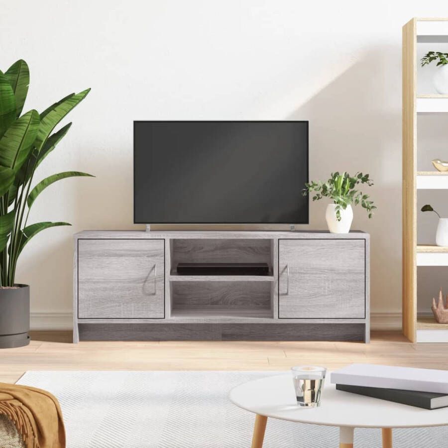 VidaXL -Tv-meubel-102x30x37 5-cm-bewerkt-hout-grijs-sonoma-eikenkleurig - Foto 3