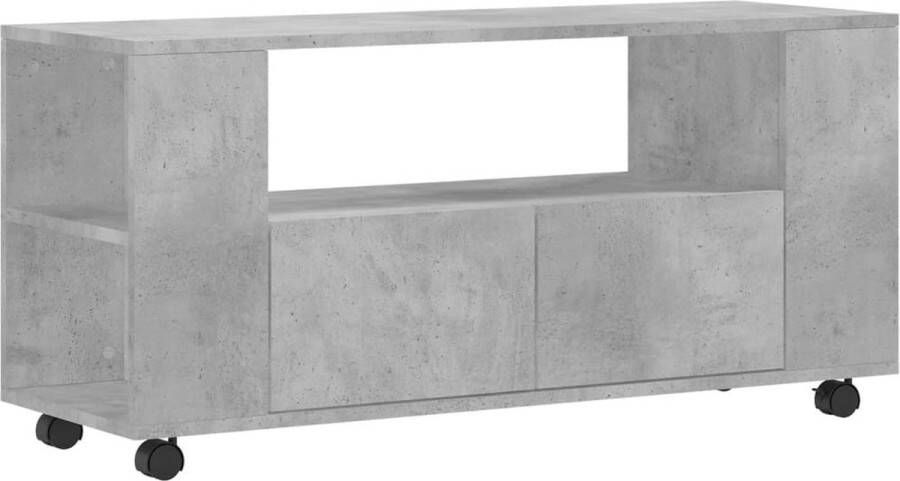VidaXL -Tv-meubel-102x34 5x43-cm-bewerkt-hout-betongrijs - Foto 2