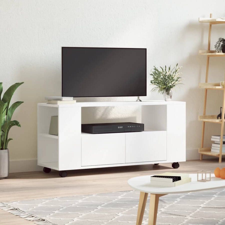 VidaXL -Tv-meubel-102x34 5x43-cm-bewerkt-hout-wit - Foto 3