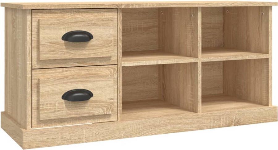 VidaXL -Tv-meubel-102x35 5x47 5-cm-bewerkt-hout-sonoma-eikenkleurig - Foto 2