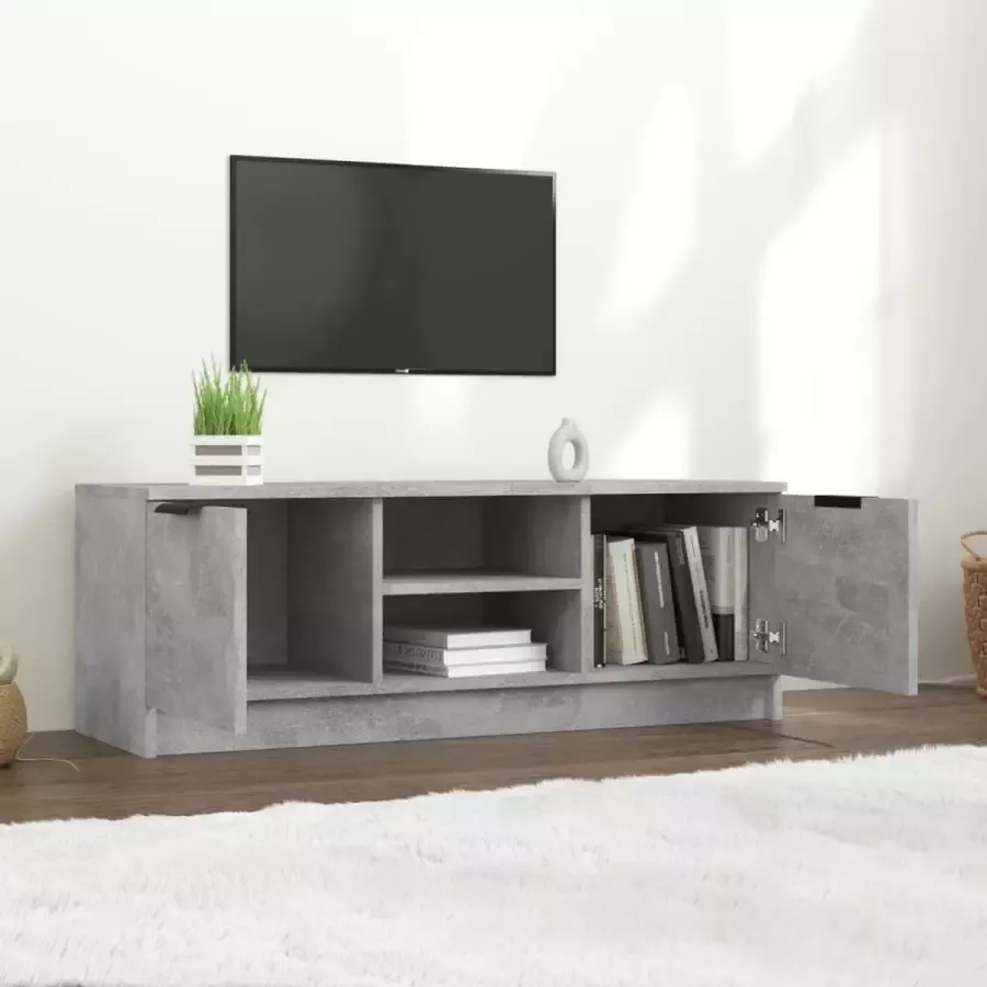 VidaXL -Tv-meubel-102x35x36 5-cm-bewerkt-hout-betongrijs