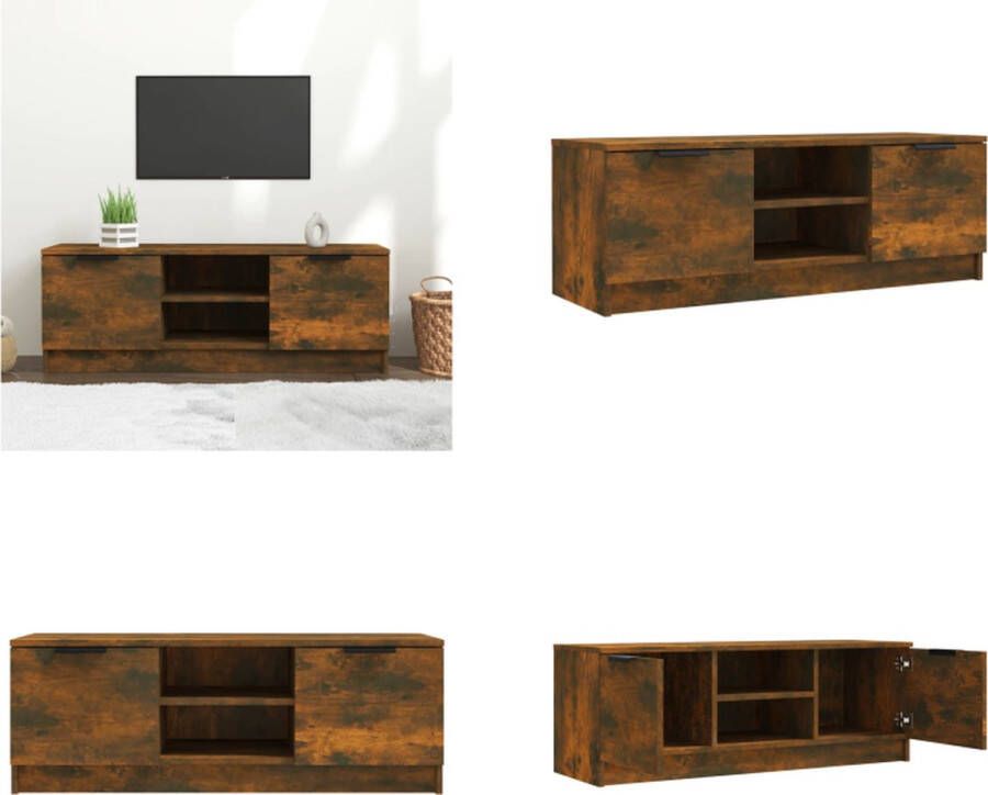 VidaXL Tv-meubel 102x35x36 5 cm bewerkt hout gerookt eikenkleurig Tv-kast Tv-kasten Tv-meubel Hifi-meubel